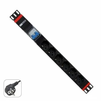 Schuko 19" 6 Way Multi-socket Adapter WP WPN-PDU-G02-06...