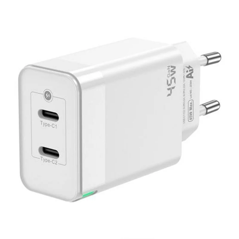 Wall Charger Aisens Gan White 45 W