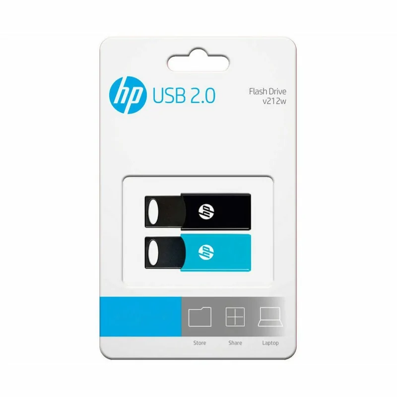 USB stick HP V212W Black Black/Blue 64 GB 2 Units (2 Units)