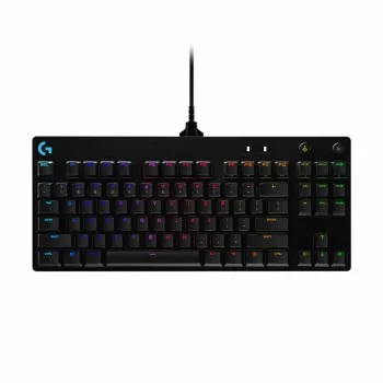 Keyboard Logitech 920-010593 Black RGB LED Spanish Qwerty...