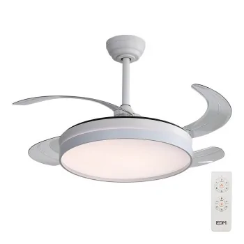 Ceiling Fan with Light EDM 33827 Ross White 35 W 4100 Lm...