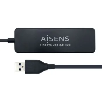 USB Hub Aisens A104-0402 Black