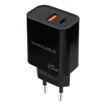 Wall Charger NANOCABLE Black 20 W