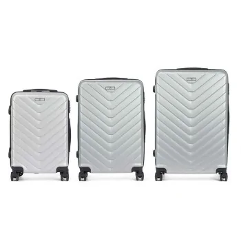 Set of suitcases Light grey 3 Pieces