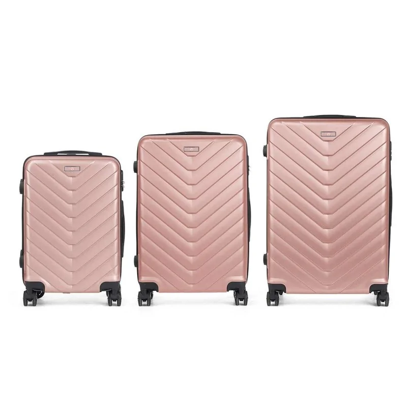 Set of suitcases Pink 3 Pieces