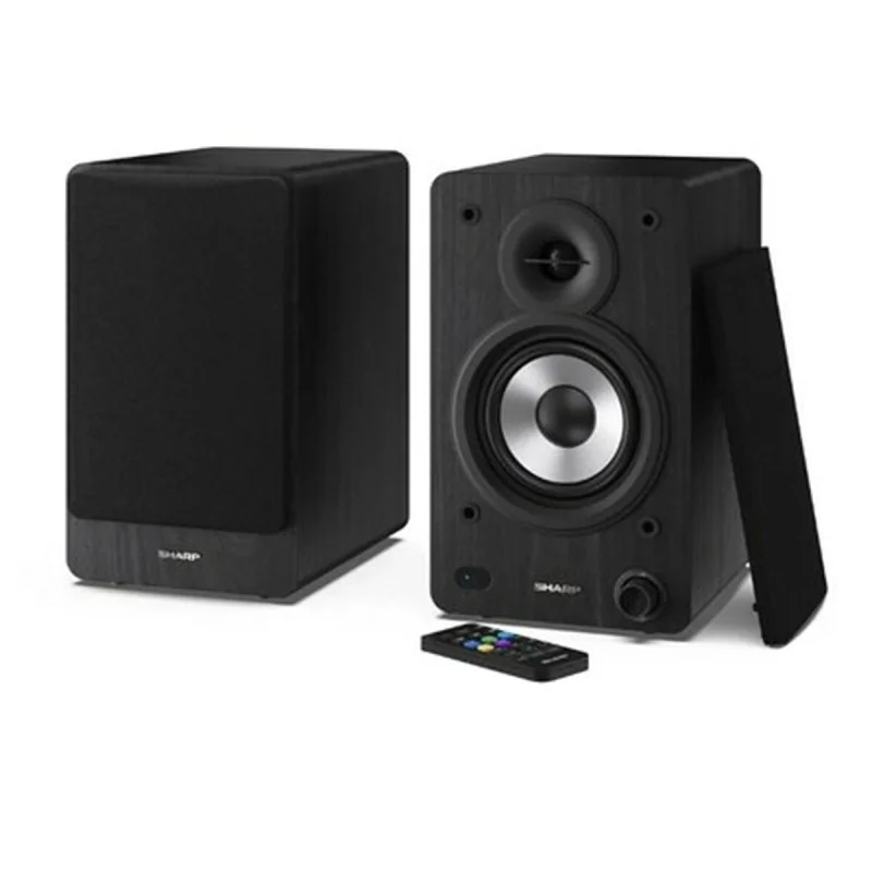 PC Speakers Sharp Bookshelf Speakers Black 60 W