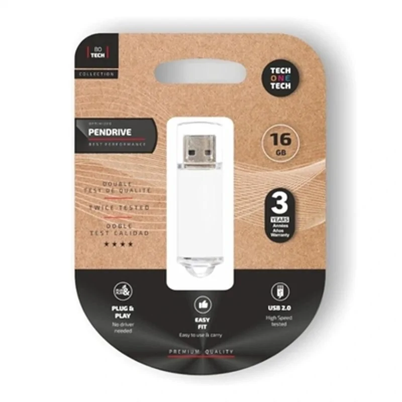 USB stick Tech One Tech Basic White 16 GB