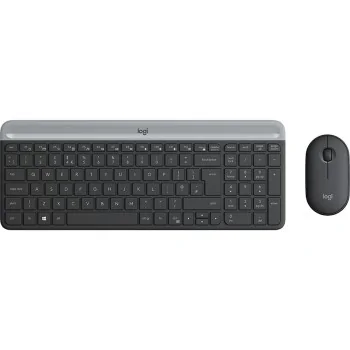 Keyboard and Mouse Logitech 920-009198 Black Steel...