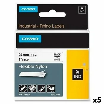 Laminated Tape for Labelling Machines Dymo Rhino Black...