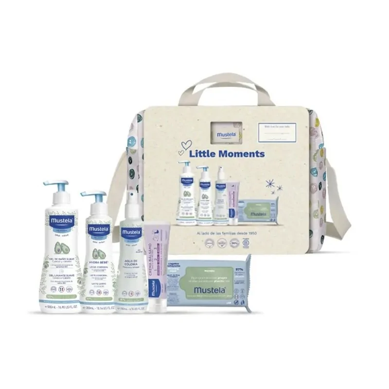 Hygiene set Mustela Bolsa Paseo Little Moments Lunares Lote 6 Pieces