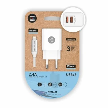 Wall Charger + MFI Certified Lightning Cable Tech One...