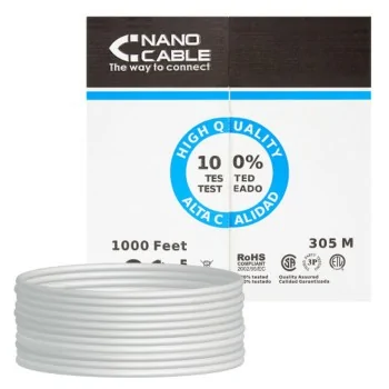 Category 6 Hard UTP RJ45 Cable NANOCABLE 10.20.0504 Grey...