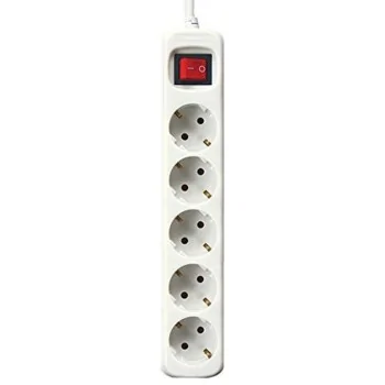 Power Socket - 5 sockets with Switch Silver Electronics