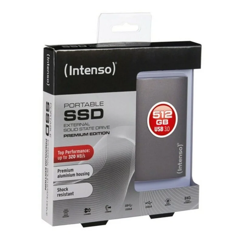 External Hard Drive INTENSO 3823450 SSD 512 GB Anthracite