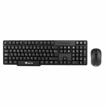 Keyboard and Mouse NGS EUPHORIA KIT Black Spanish Qwerty...