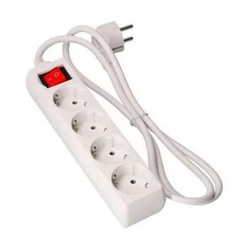 4-socket plugboard with power switch EDM 41010 Schuko...