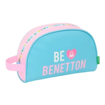 Travel Vanity Case Benetton Unique Pink Turquoise 28 x 18...