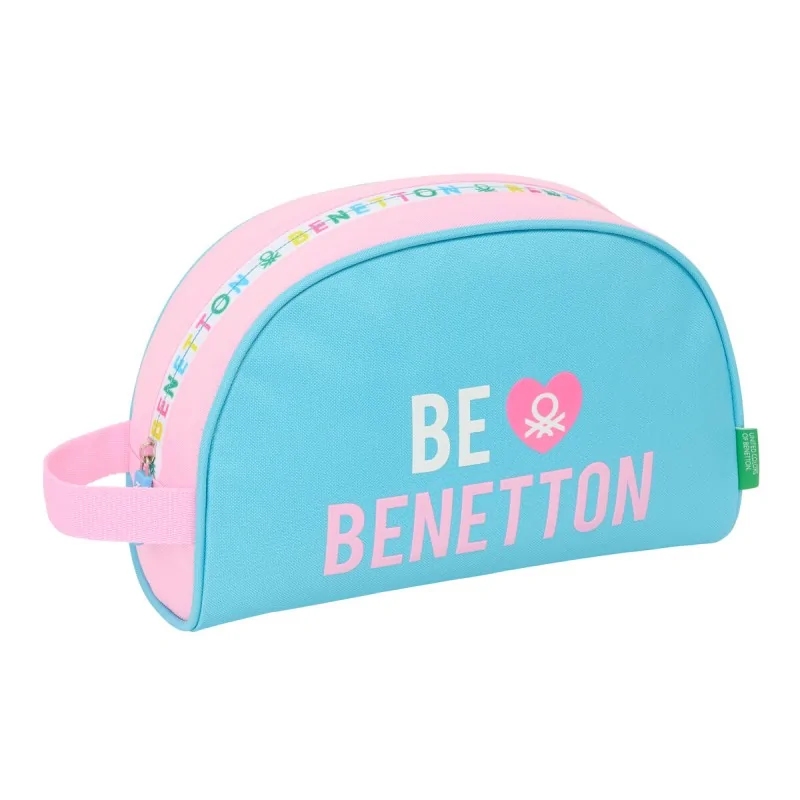 Travel Vanity Case Benetton Unique Pink Turquoise 28 x 18 x 10 cm