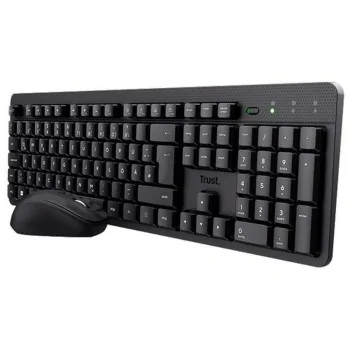 Keyboard and Mouse Trust TKM-360 Black Spanish Qwerty