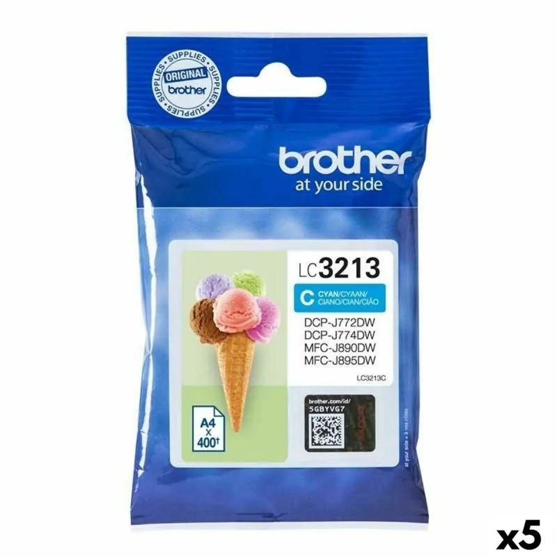 Original Ink Cartridge Brother Cyan (5 Units)