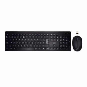 Keyboard and Wireless Mouse Ewent EW3256 2.4 GHz Black...