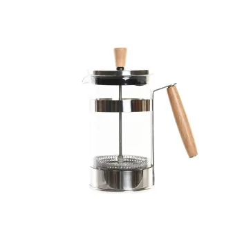 Cafetière with Plunger DKD Home Decor Natural Silver...