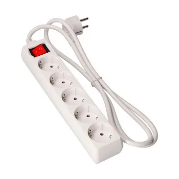 Power Socket - 5 sockets with Switch EDM 41011 Schuko...