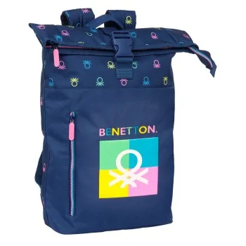 Laptop Backpack Benetton Cool Navy Blue 28 x 42 x 13 cm