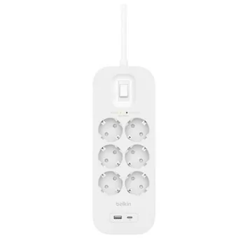 Power Socket - 6 Sockets with Switch Belkin Connect...