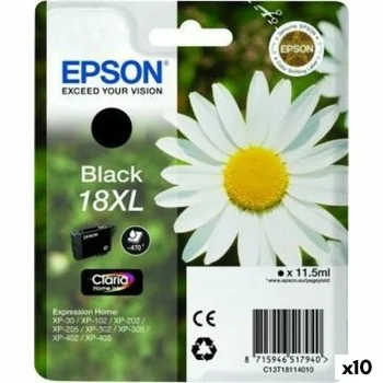 Original Ink Cartridge Epson Nº18XL Black (10 Units) (1...