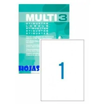 Printer Labels MULTI 3 White Upright 100 Sheets 210 x 297 mm