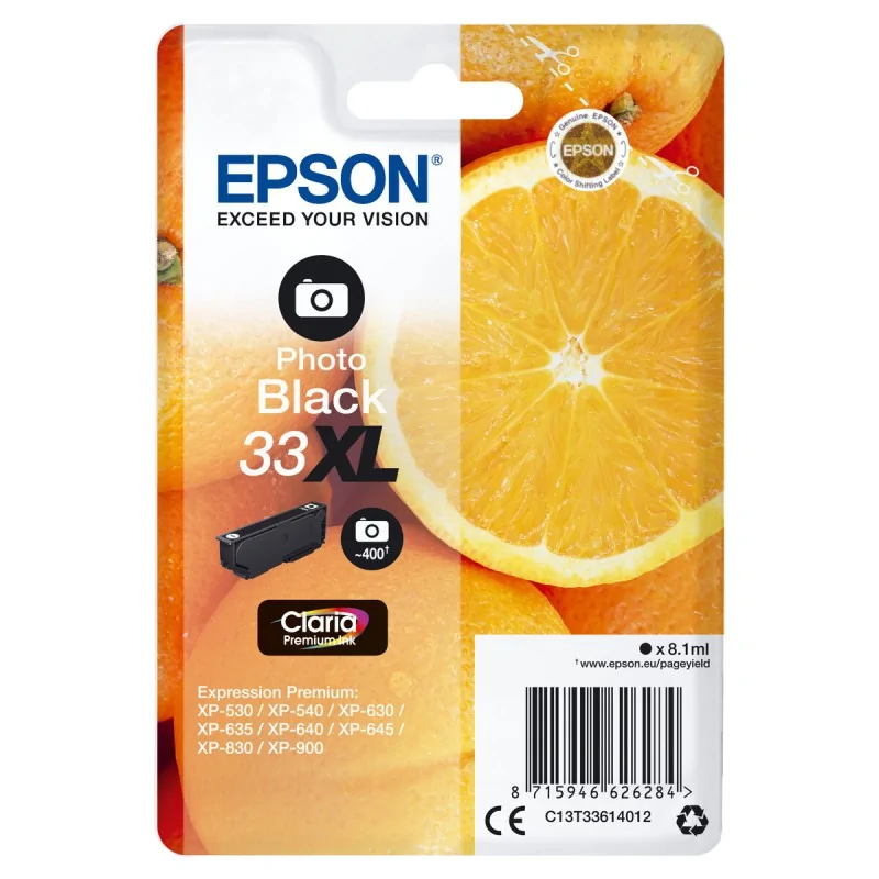 Original Ink Cartridge Epson C13T33614012 Black