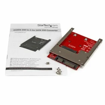 Adaptor SSD Startech SAT32MSAT257 Red Silver SSD mSATA