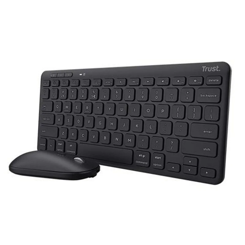 Keyboard and Mouse Trust Lyra Black Spanish Qwerty