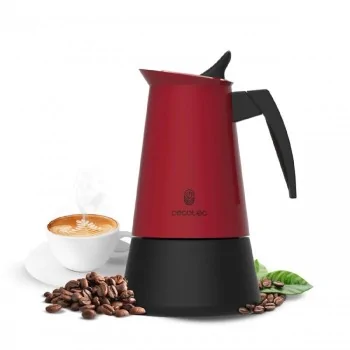 Italian Coffee Pot Cecotec Piccolina 900 Red Stainless...