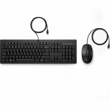 Keyboard and Mouse HP 286J4AAABE Black Spanish Qwerty