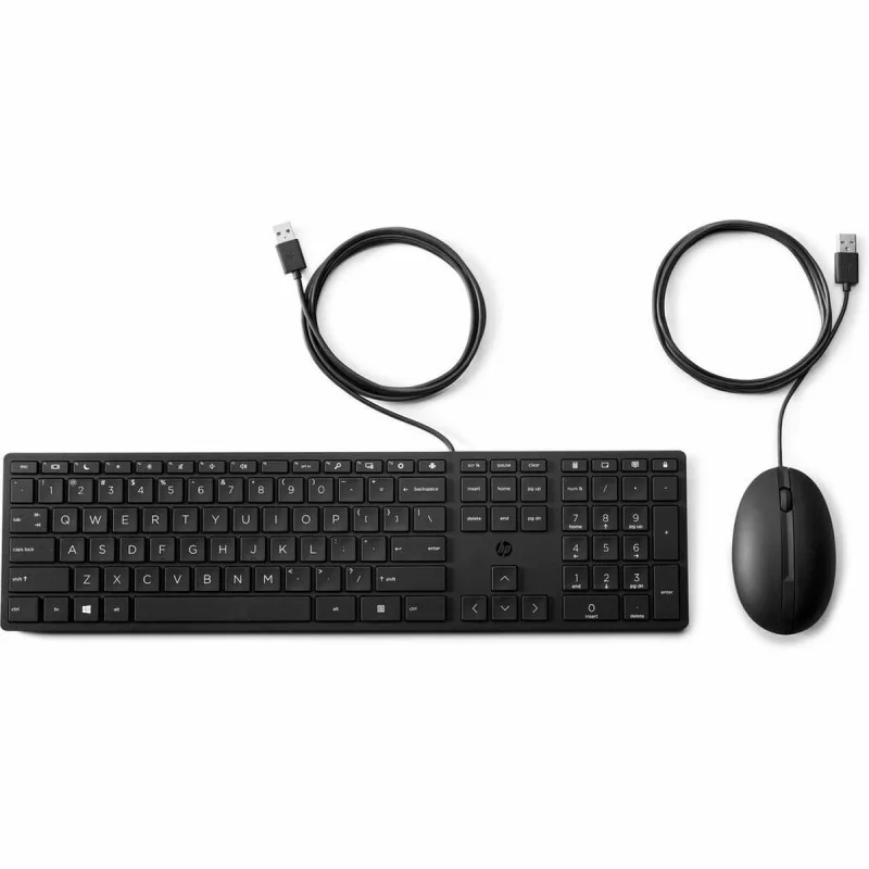 Keyboard and Mouse HP 9SR36AAABE Black Spanish Qwerty QWERTY