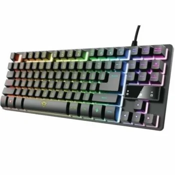 Gaming Keyboard Trust 24067 Black Black/Silver Spanish...