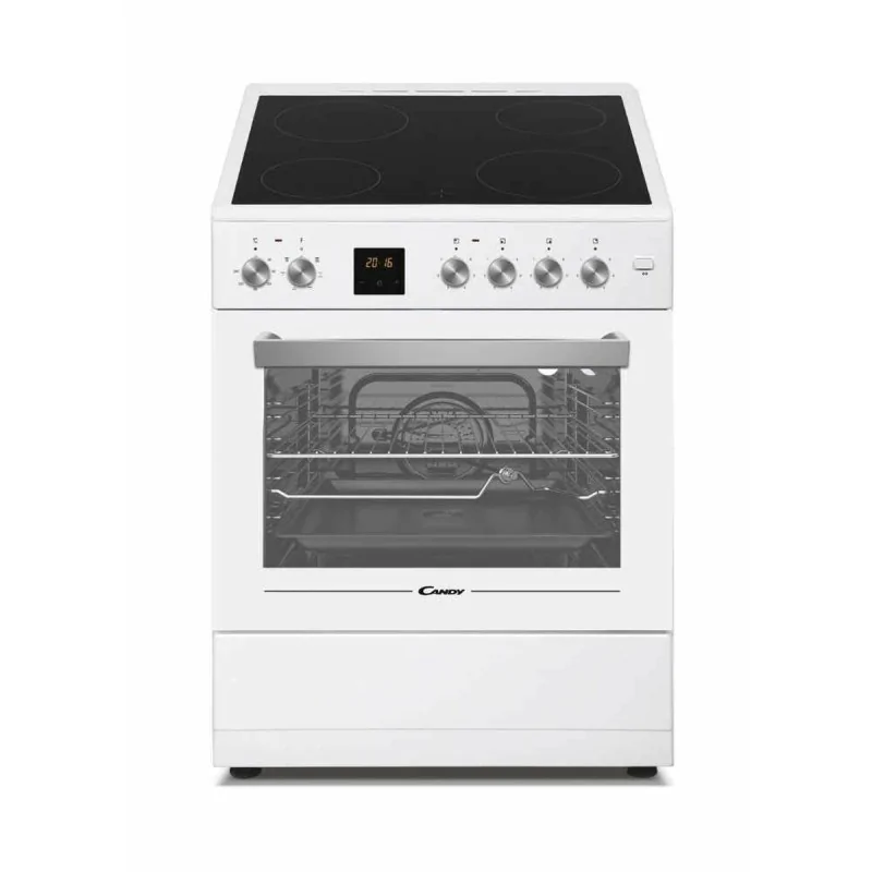 Combined Oven and Glass-Ceramic Hob Candy CVE660MW/E Electric White