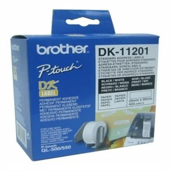 Printer Labels Brother DK11201 29 x 90 mm Black White