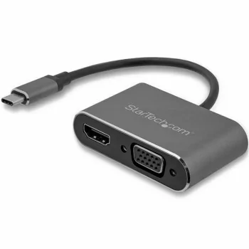 USB C to VGA/HDMI Adapter Startech CDP2HDVGA Black 4K...