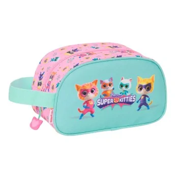 Travel Vanity Case SuperKitties Pink Turquoise 26 x 15 x...