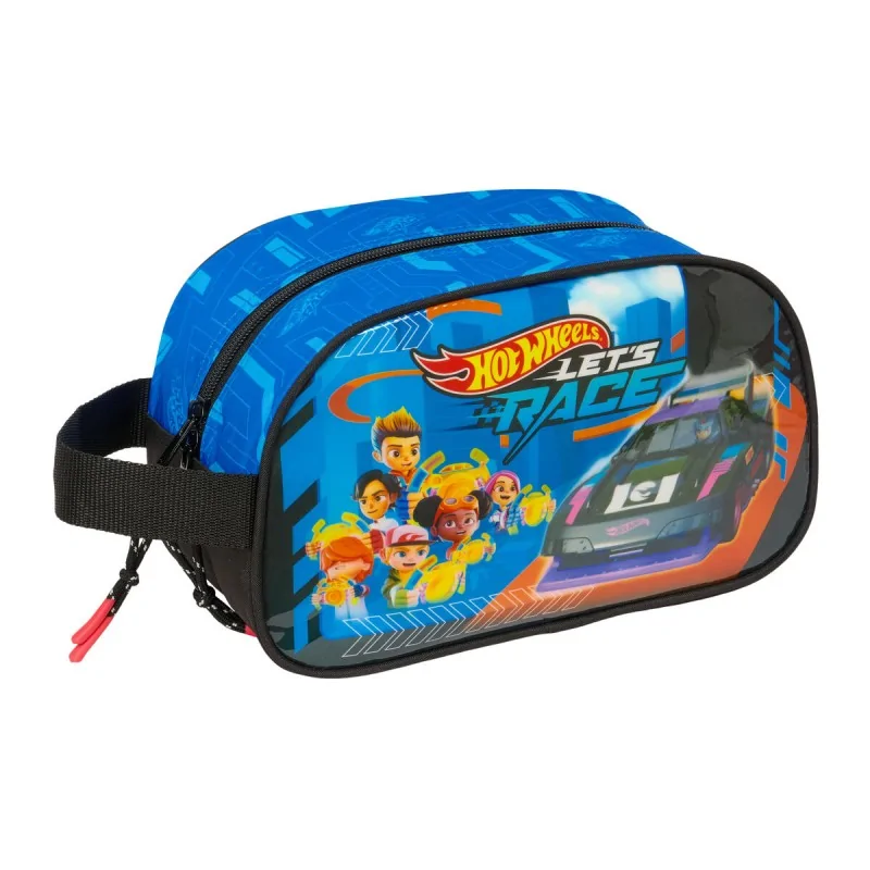 Travel Vanity Case Hot Wheels Let's race Blue Black 26 x 15 x 12 cm