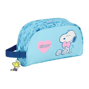 Travel Vanity Case Snoopy Love Light Blue 26 x 16 x 9 cm