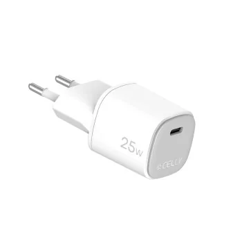 Wall Charger Celly UPTC1USBC25WWH White