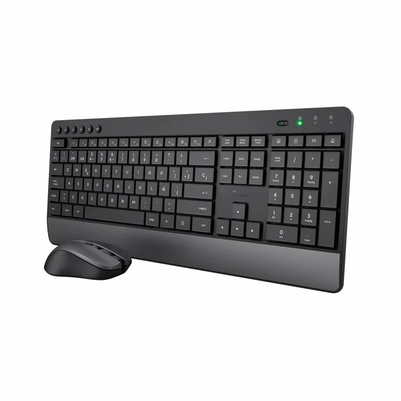 Keyboard and Mouse Trust Trezo Black Spanish Qwerty Spanish QZERTY