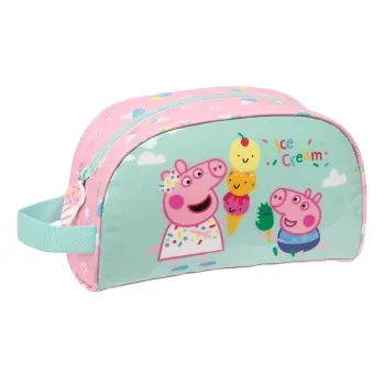 School Toilet Bag Peppa Pig Ice cream Pink Mint 26 x 16 x...