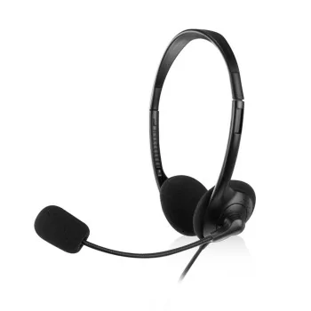 Headphones with Microphone Ewent EW3567 Black (1 Unit)