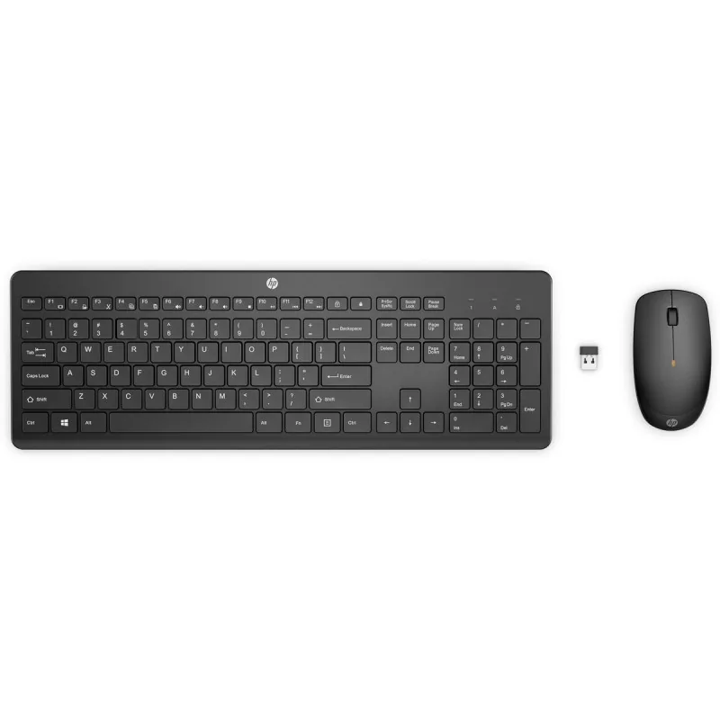 Keyboard and Mouse HP 18H24AAABE Black Spanish Qwerty