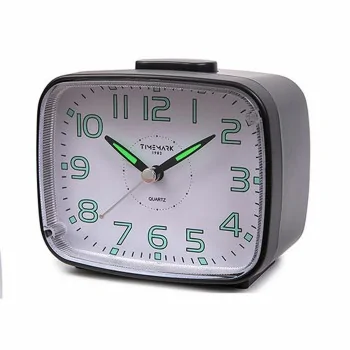 Analogue Alarm Clock Timemark 12 x 9,5 x 6,5 cm Black...